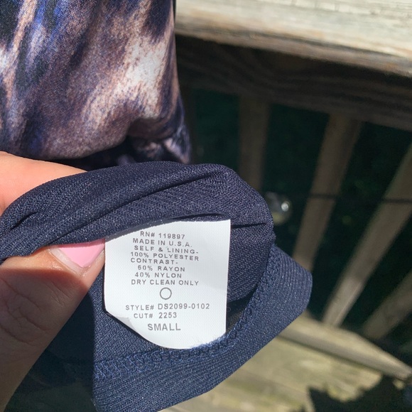 COLLECTIVE CONCEPTS | Wrap Dress - Animal Print with Black Lace | Small - Picture 7 of 7